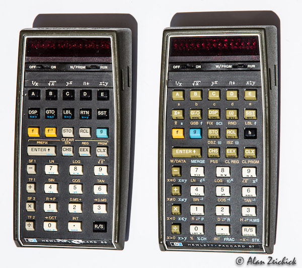 HP-65 and HP-67 card-programmable calculators
