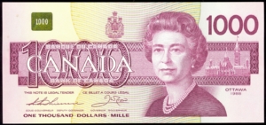 Canadian banknote