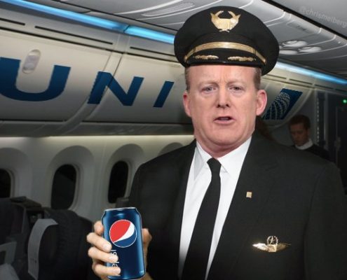 Sean Spicer with Pepsi